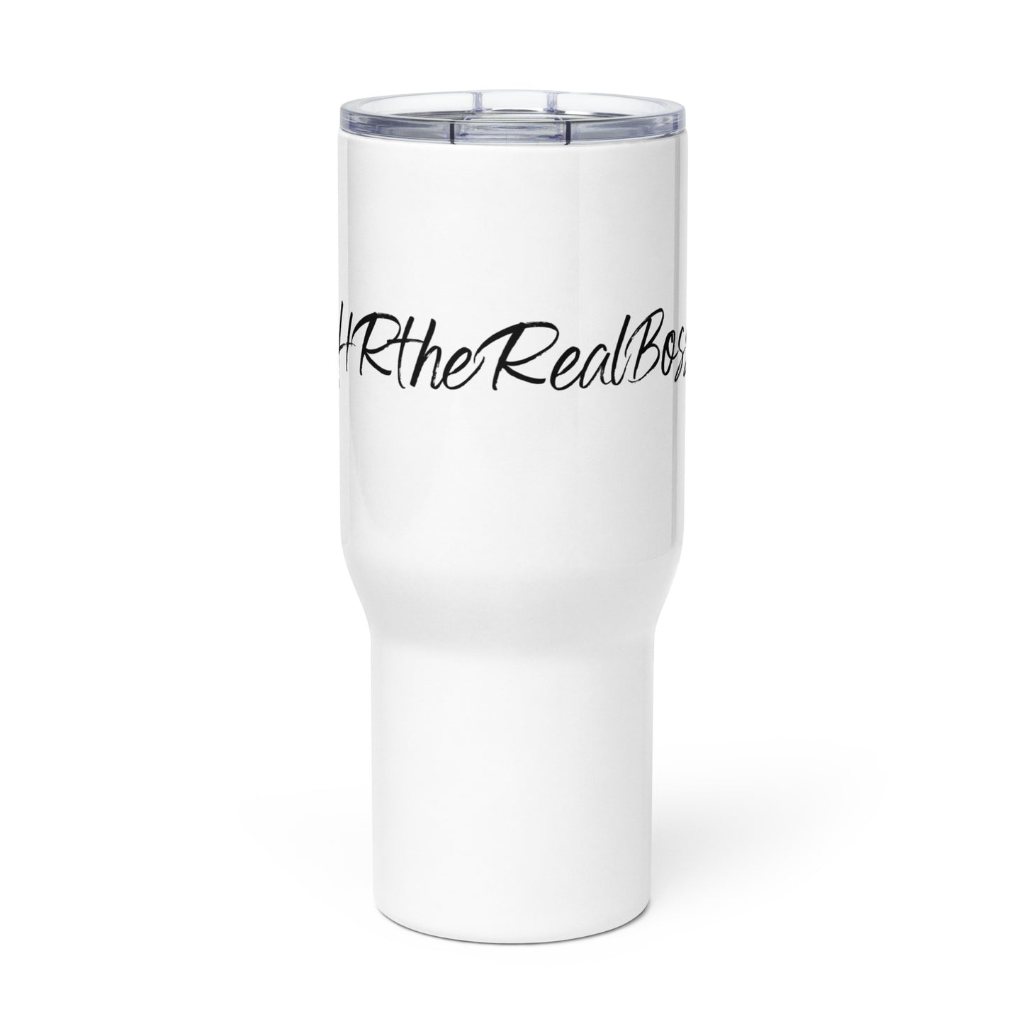 Travel mug with a handle