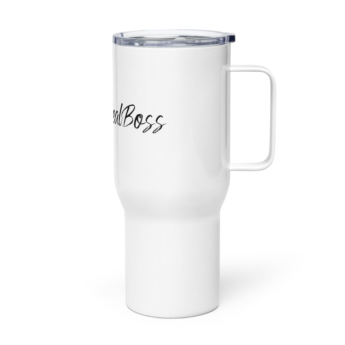 Travel mug with a handle