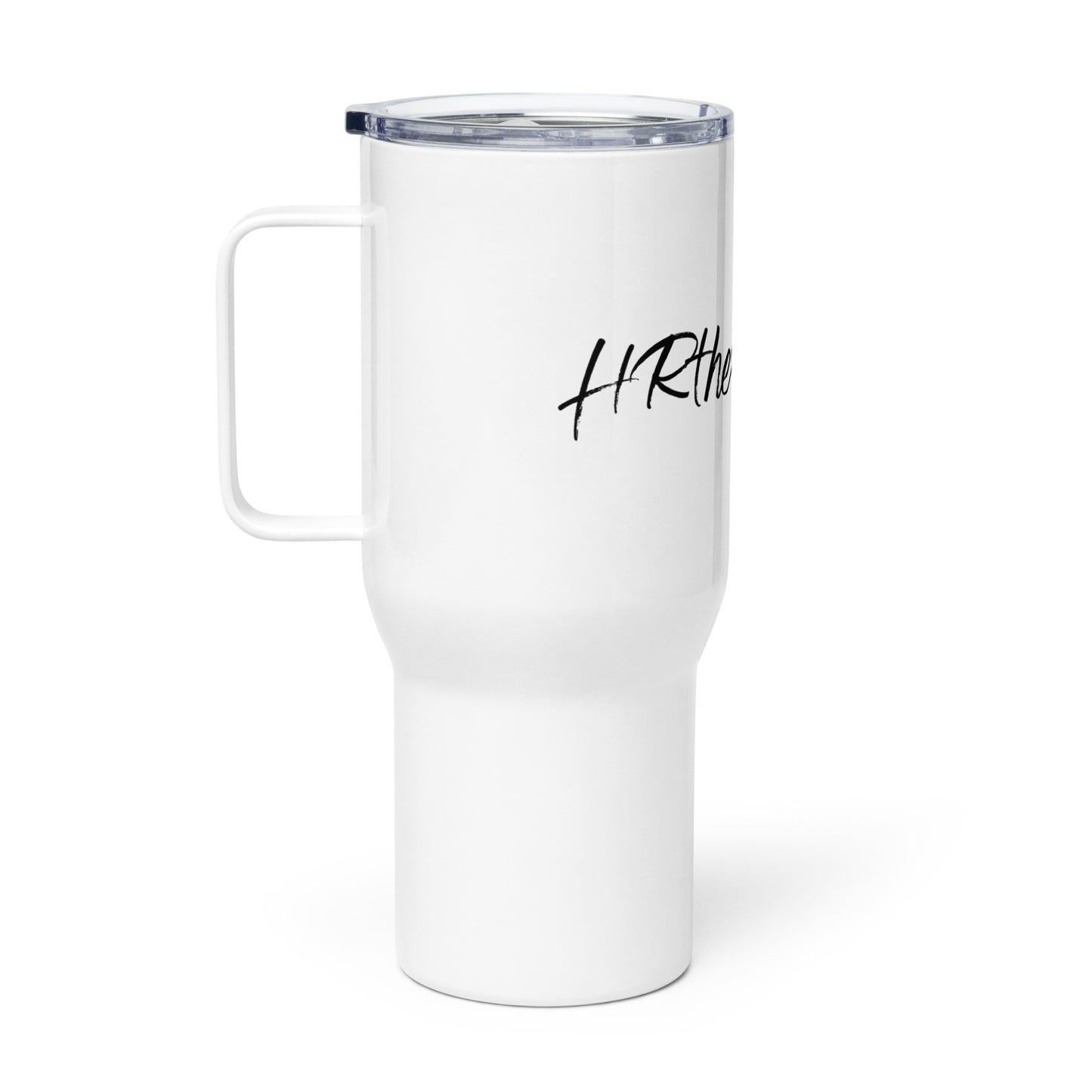 Travel mug with a handle